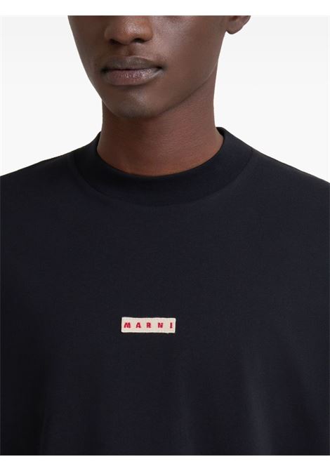 t-shirt logo uomo bianca MARNI | HUMU0223X6 UTCZ5700N99